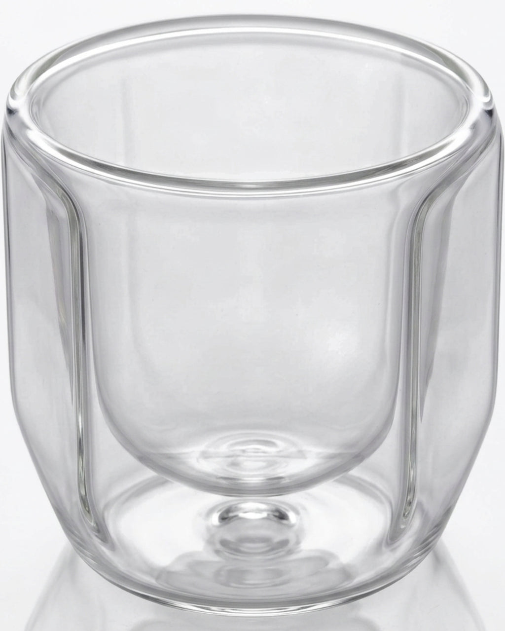 Zxtld Double-Wall Borosilicate Hexagonal Espresso Cup 3 oz Clear - Detail view